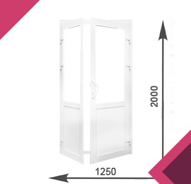 Входная дверь штульповая 80 система 1250x2000